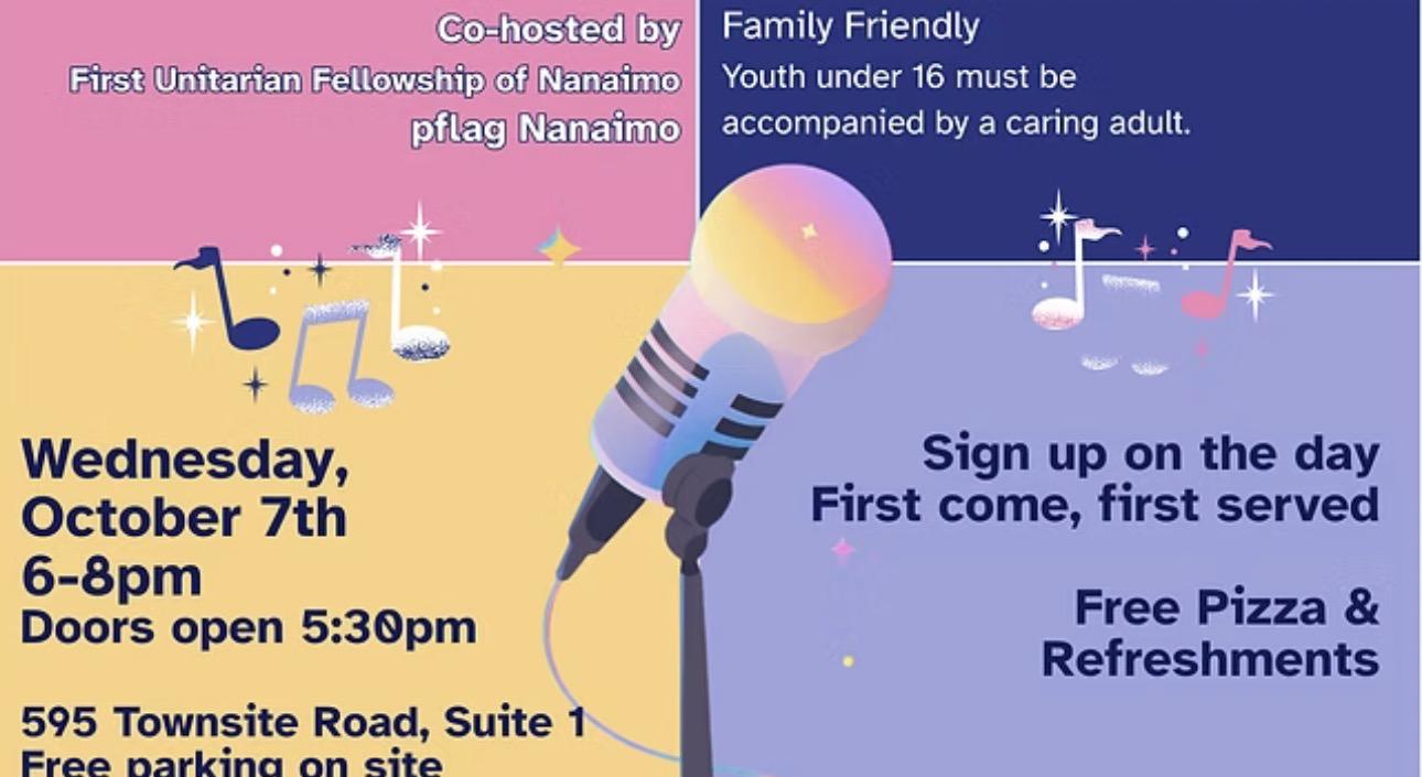 NANAIMO OPEN MIC NIGHT - FUFON RAINBOW COMMITTEE-pflag event image