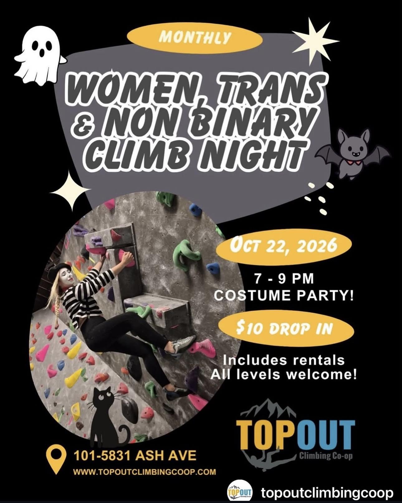 Women, Trans & Non Binary Climb Night event image