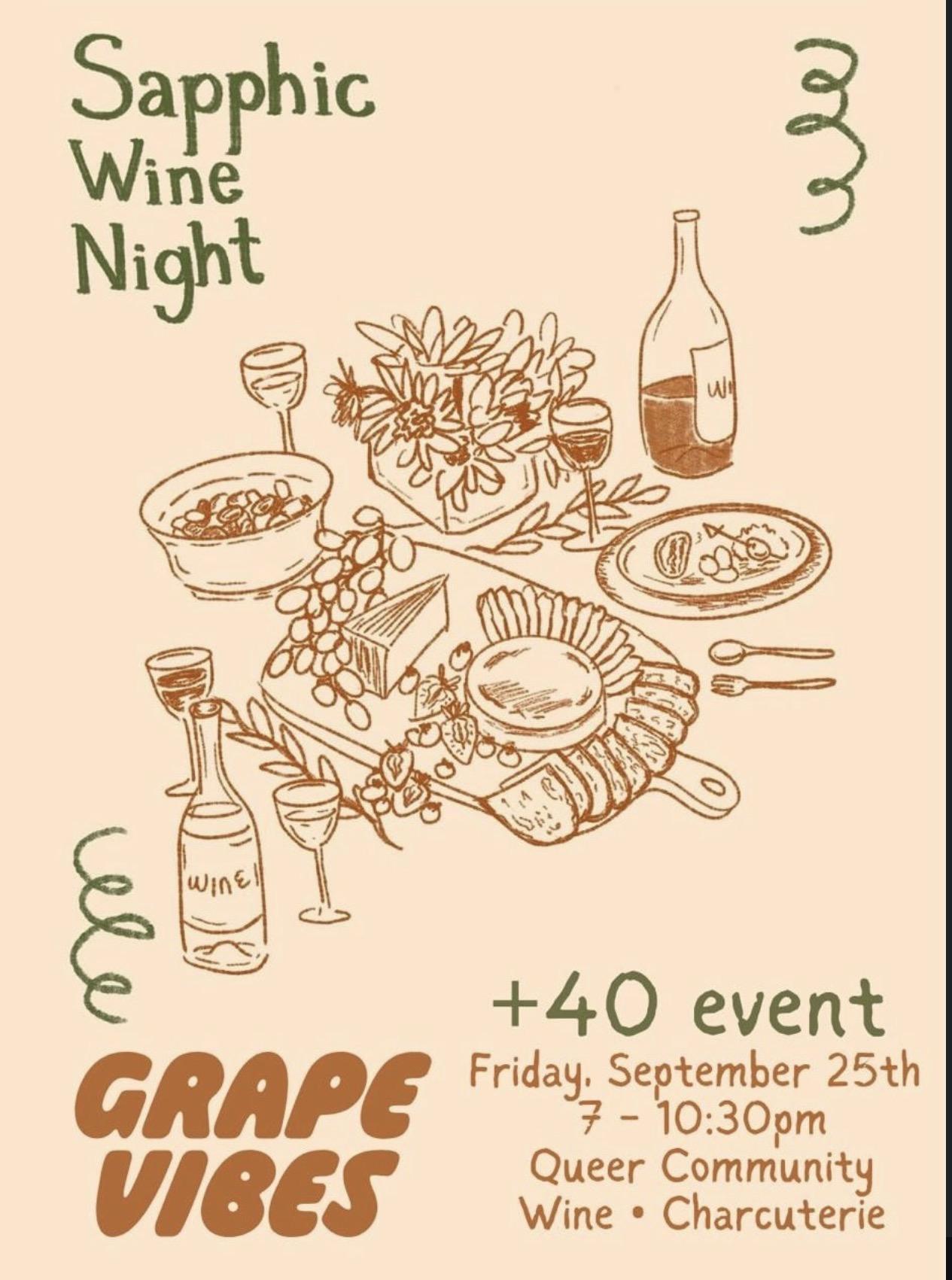 Sapphic Wine Night 40+ at Grape Vibes event image